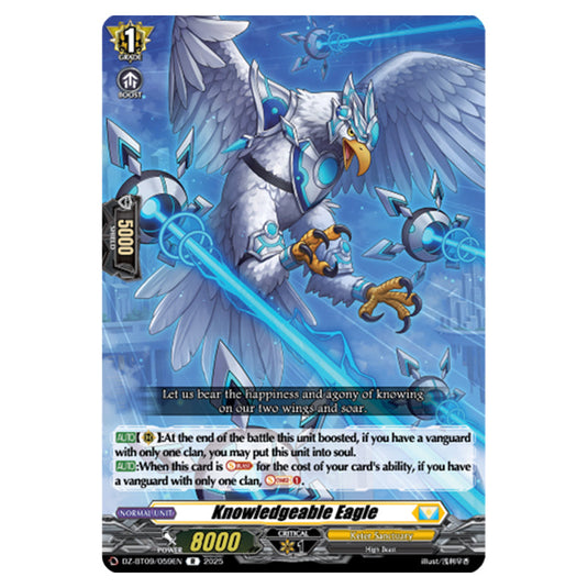 Knowledgeable Eagle DZ-BT09/059EN card from the Cardfight!! Vanguard set Super Brave Detonation