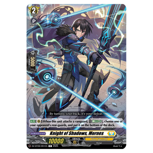 Knight of Shadows, Mornes DZ-BT09/091EN card from the Cardfight!! Vanguard set Super Brave Detonation