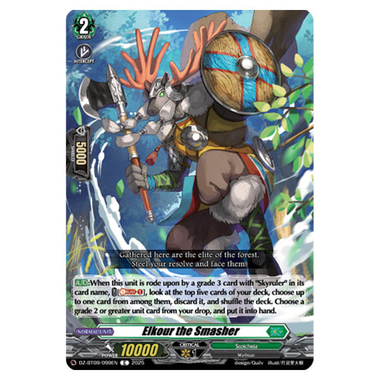 Elkour the Smasher DZ-BT09/099EN card from the Cardfight!! Vanguard set Super Brave Detonation