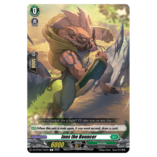 Inos the Bouncer DZ-BT09/105EN card from the Cardfight!! Vanguard set Super Brave Detonation