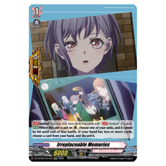 Irreplaceable Memories DZ-BT09/EX14EN card from the Cardfight!! Vanguard set Super Brave Detonation