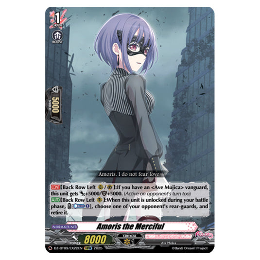Amoris the Merciful DZ-BT09/EX22EN card from the Cardfight!! Vanguard set Super Brave Detonation