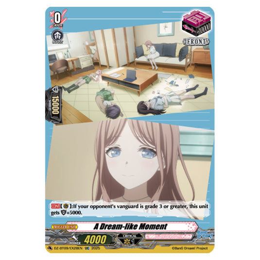 A Dream-like Moment DZ-BT09/EX28EN card from the Cardfight!! Vanguard set Super Brave Detonation