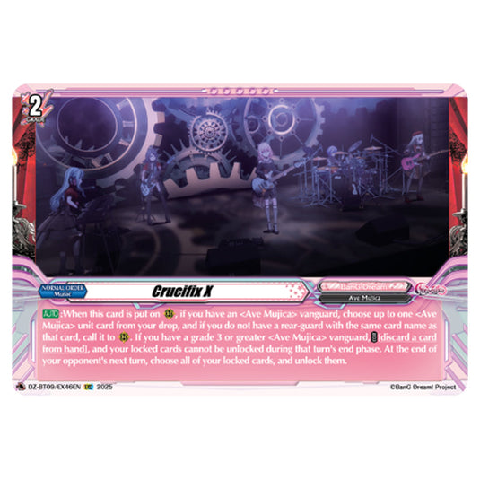 Crucifix X DZ-BT09/EX46EN card from the Cardfight!! Vanguard set Super Brave Detonation