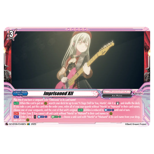 Imprisoned XII DZ-BT09/EX48EN card from the Cardfight!! Vanguard set Super Brave Detonation