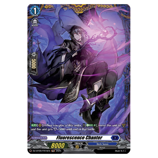 Fluorescence Chanter DZ-BT09/FR15EN card from the Cardfight!! Vanguard set Super Brave Detonation
