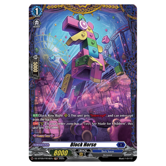 Block Horse DZ-BT09/FR16EN card from the Cardfight!! Vanguard set Super Brave Detonation