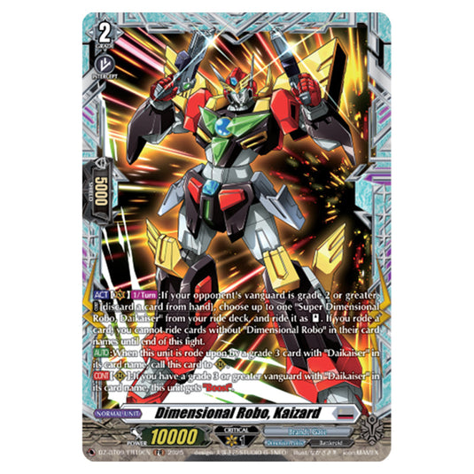 Dimensional Robo, Kaizard DZ-BT09/FR19EN card from the Cardfight!! Vanguard set Super Brave Detonation