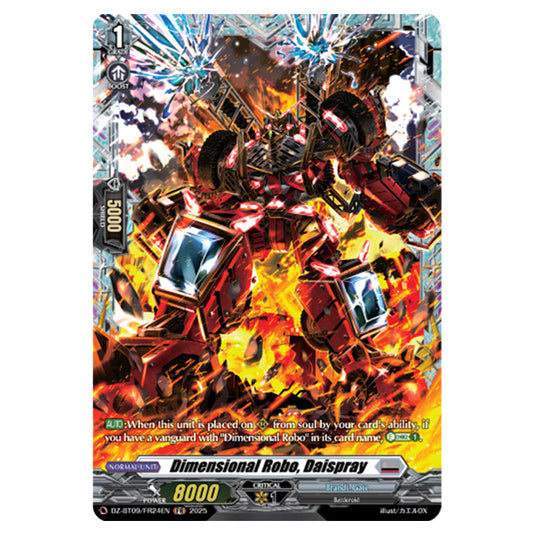 Dimensional Robo, Daispray DZ-BT09/FR24EN card from the Cardfight!! Vanguard set Super Brave Detonation