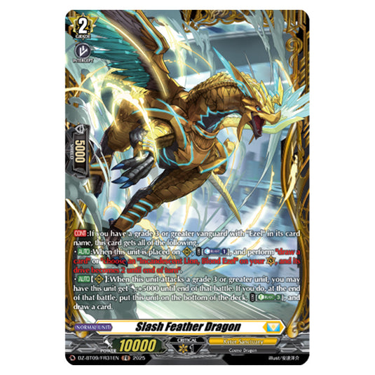 Slash Feather Dragon DZ-BT09/FR31EN card from the Cardfight!! Vanguard set Super Brave Detonation
