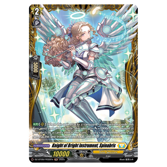 Knight of Bright Instrument, Spinabris DZ-BT09/FR32EN card from the Cardfight!! Vanguard set Super Brave Detonation