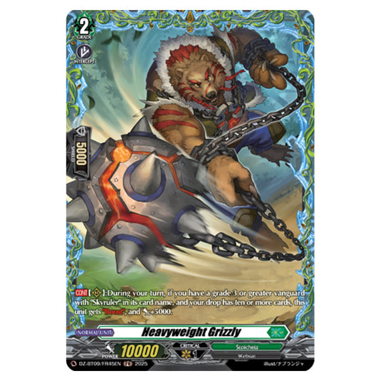 Heavyweight Grizzly DZ-BT09/FR45EN card from the Cardfight!! Vanguard set Super Brave Detonation