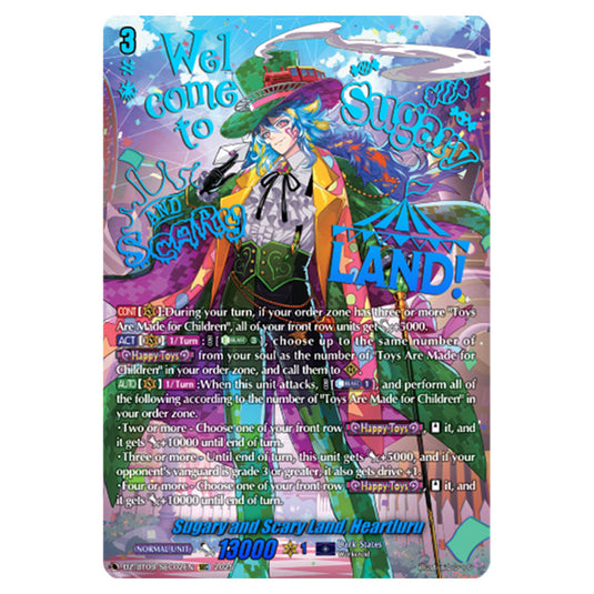 Sugary and Scary Land, Heartluru DZ-BT09/SEC02EN card from the Cardfight!! Vanguard set Super Brave Detonation