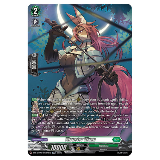 Thruster Vixen DZ-BT09/SR34EN card from the Cardfight!! Vanguard set Super Brave Detonation