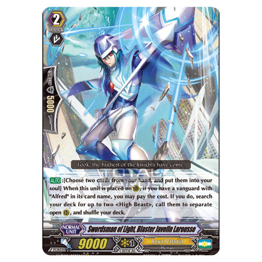 Cardfight!! Vanguard - V-SS09 - Revival Selection - Swordsman of Light, Blaster Javelin Larousse (RRR) V-SS09/005EN