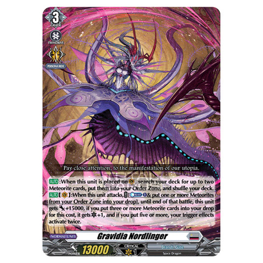 Cardfight!! Vanguard - BT-03 Advance of Intertwined Stars - Gravidia Nordlinger (RRR) D-BT03/005