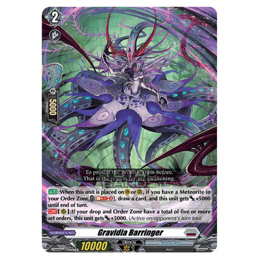 Cardfight!! Vanguard - BT-03 Advance of Intertwined Stars - Gravidia Barringer (R) D-BT03/038