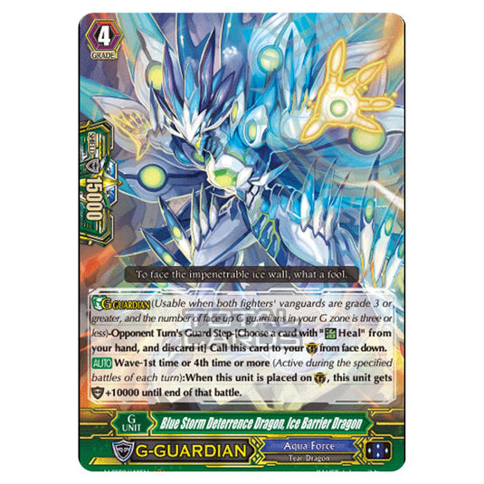 Cardfight!! Vanguard - V-SS09 - Revival Selection - Blue Storm Deterrence Dragon, Ice Barrier Dragon (RRR) V-SS09/142EN