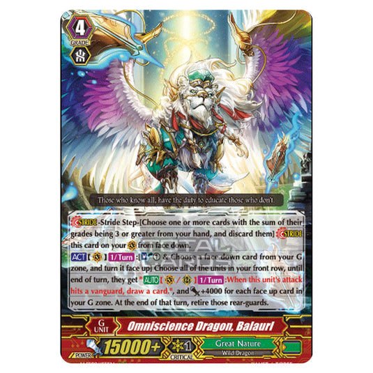 Cardfight!! Vanguard - V-SS09 - Revival Selection - Omniscience Dragon, Balaurl (RRR) V-SS09/155EN