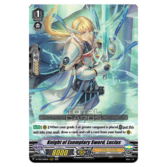 Cardfight!! Vanguard - D-VS01 - Clan Collection Vol.1 - Knight of Exemplary Sword, Lucius (RRR) D-VS01/006