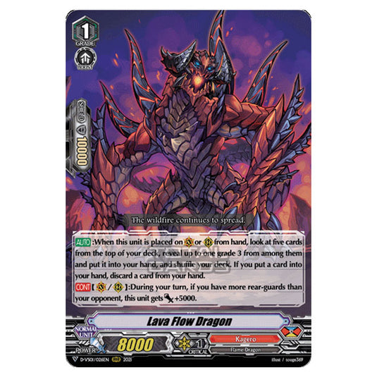 Cardfight!! Vanguard - D-VS01 - Clan Collection Vol.1 - Lava Flow Dragon (RRR) D-VS01/026