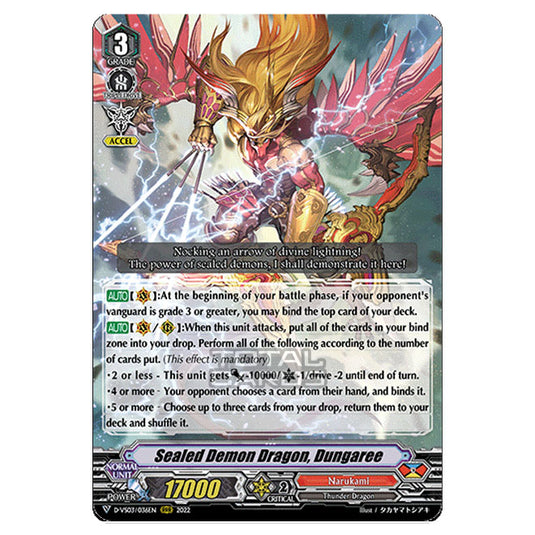 Cardfight!! Vanguard - D-VS03 - Clan Collection Vol.3 - Sealed Demon Dragon, Dungaree (RRR) D-VS03/036