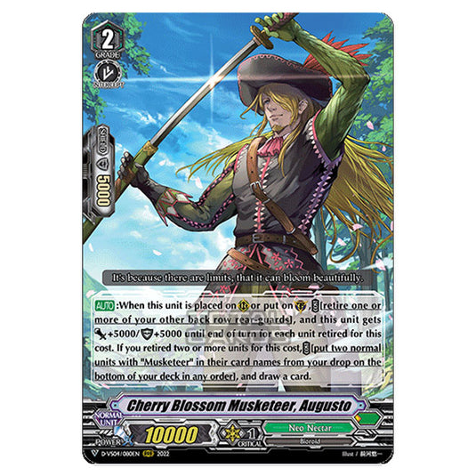 Cardfight!! Vanguard - D-VS04 - Clan Collection Vol.4 - Cherry Blossom Musketeer, Augusto (RRR) D-VS04/080