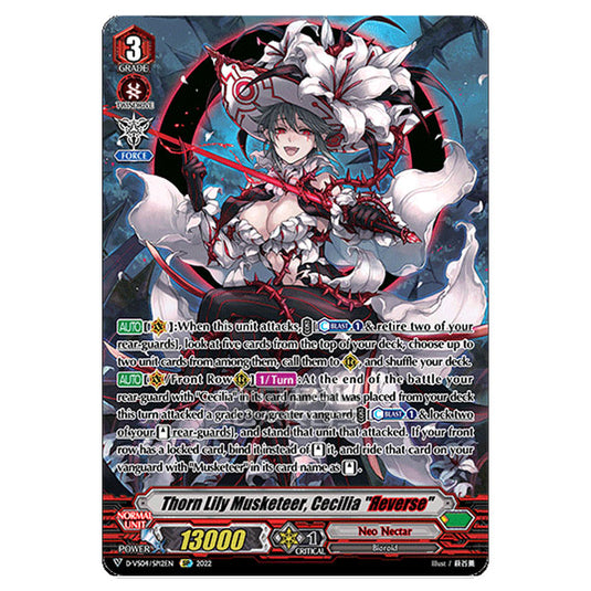 Cardfight!! Vanguard - D-VS04 - Clan Collection Vol.4 - Thorn Lily Musketeer, Cecilia "Reverse" (SP) D-VS04/SP12EN