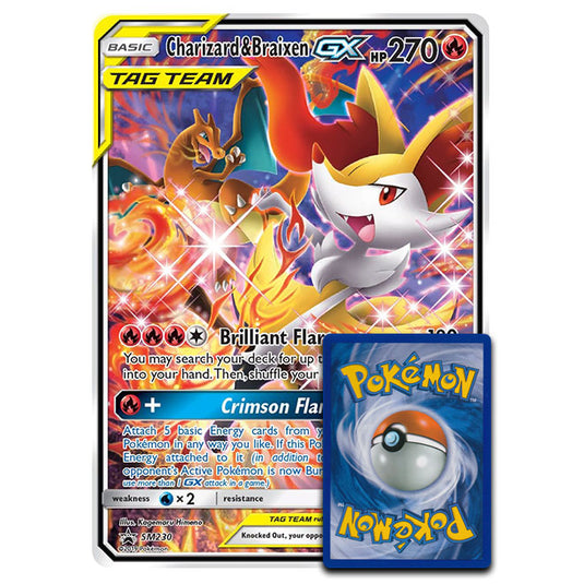 Pokemon - Tag Team Generation - Oversized Charizard & Braixen-GX Promo (SM230)