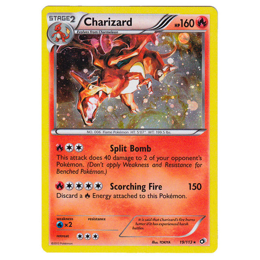 charizard pokemon card 19 113 19/113 Cosmos Holo Rare Pokmon 2013 B&W Legendary Treasures PSA 7 NM Featuring a striking image of the captivating character Pokemon TCG - Charizard Legendary