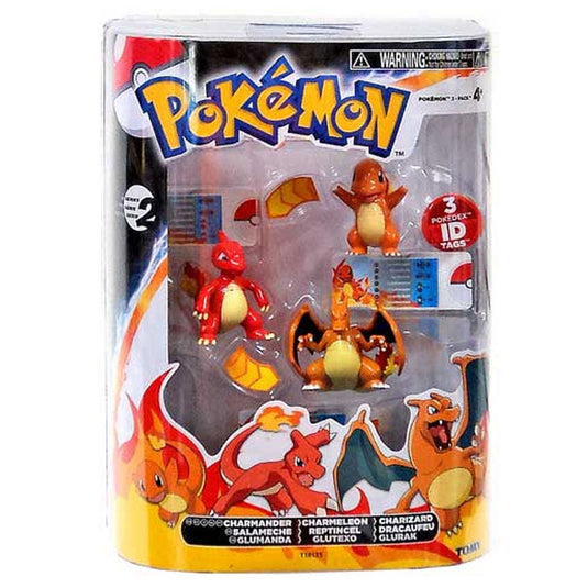 Pokemon - 3 Pack Evolution Figures - Charmander, Charmeleon & Charizard