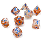 Chessex - Borealis - Polyhedral 7-Die Set - Rose Gold/light blue