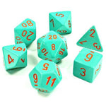 Chessex - Lab Dice 4 - 7 Die Set Heavy Dice Polyhedral Turquoise/Orange
