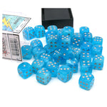 Chessex - Borealis 12mm d6 - Sky Blue/white - Luminary Dice Block (36 dice)