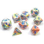 Chessex - Festive - Polyhedral 7-Die Set - Kaleidoscope/blue