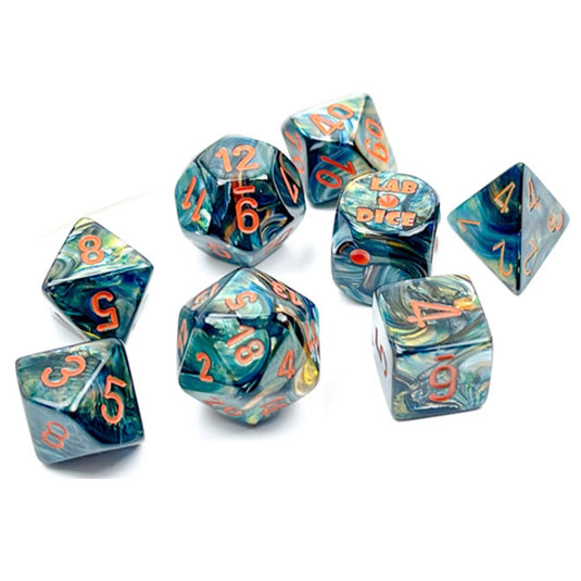 Chessex - Lustrous - Polyhedral 7-Die Set - Alpestris/orange