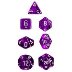 Chessex -  Polyhedral 10mm 7-Die Set - Purple/White