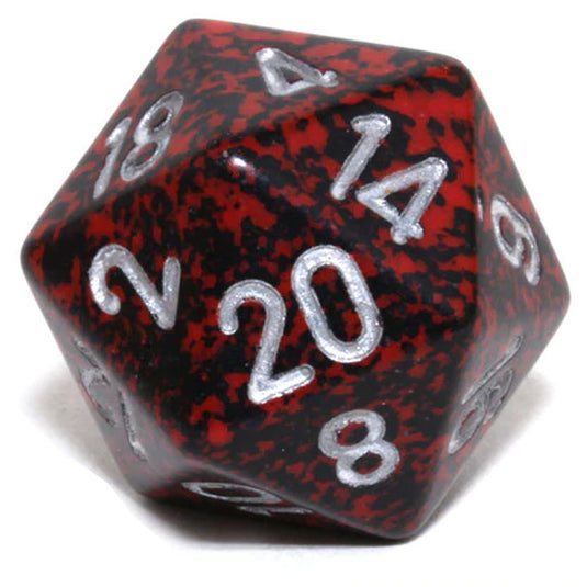 Chessex - Speckled 34mm - 20-Sided Dice - Silver Volcano