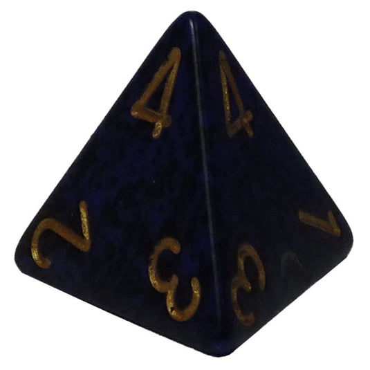 Chessex - Speckled 16mm D4 - Golden Cobalt