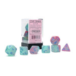 Chessex - Gemini - Polyhedral 7-Die Set - Green-Pink/blue