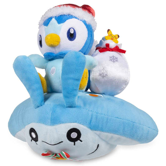 Pokemon - Plush Figure - Undersea Holiday - Piplup & Mantyke (8 ¾ Inch)