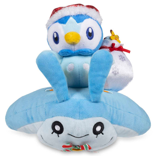 Pokemon - Plush Figure - Undersea Holiday - Piplup & Mantyke (8 ¾ Inch)