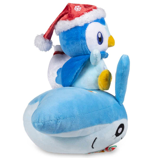 Pokemon - Plush Figure - Undersea Holiday - Piplup & Mantyke (8 ¾ Inch)