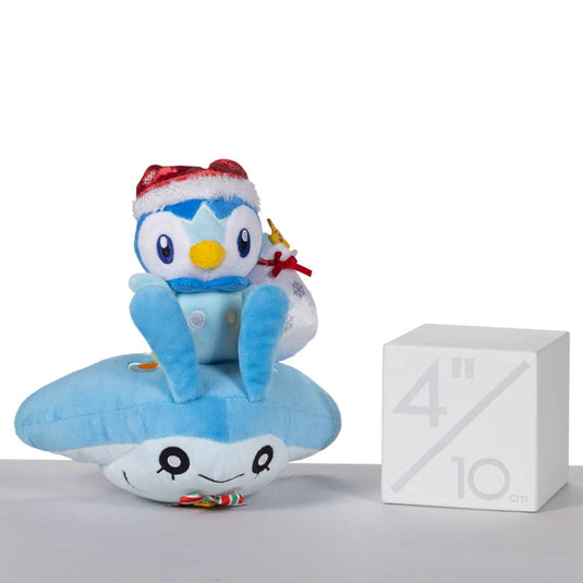 Pokemon - Plush Figure - Undersea Holiday - Piplup & Mantyke (8 ¾ Inch)