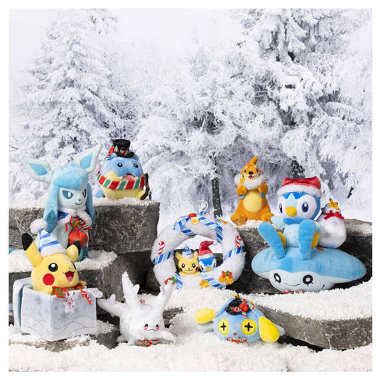 Pokemon - Plush Figure - Undersea Holiday - Piplup & Mantyke (8 ¾ Inch)