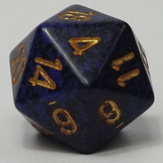 Chessex - Speckled 16mm D20 - Golden Cobalt