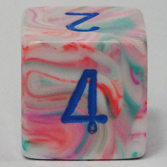 Chessex - Signature 16mm D6 -  Festive - Pop Art with Blue