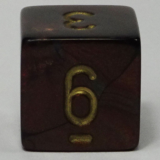 Chessex - Signature 16mm D6 -  Scarab - Blue Blood with Gold