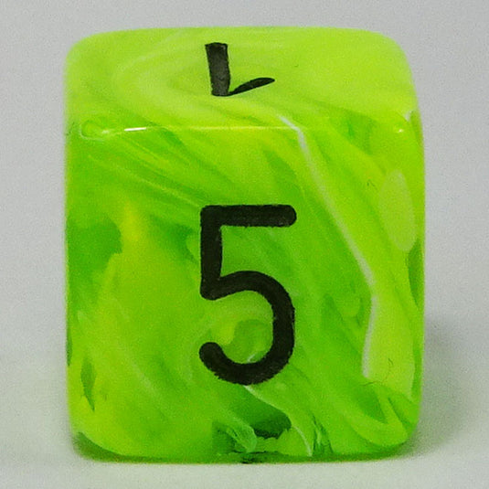 Chessex - Signature 16mm D6 -  Vortex - Bright Green with Black