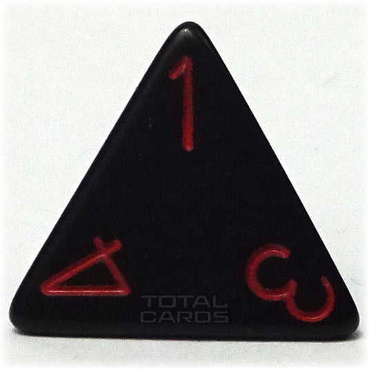 Chessex - Opaque 16mm D4 - Black w/Red